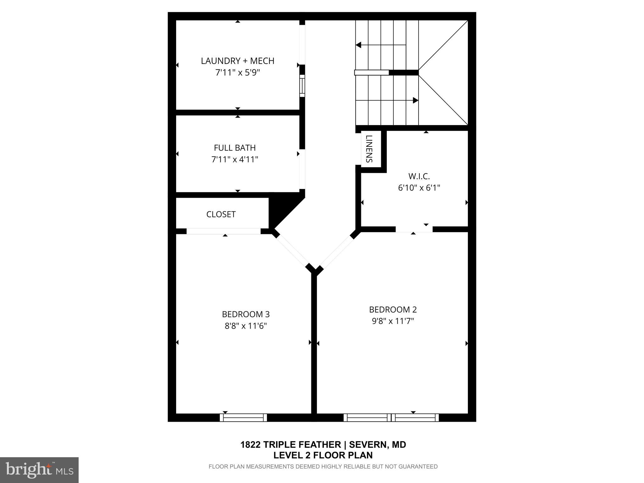 1822 Triple Feather Road, Unit 87 Severn, MD 21144 - Photo 33 of 35 Level 2 Floor Plan