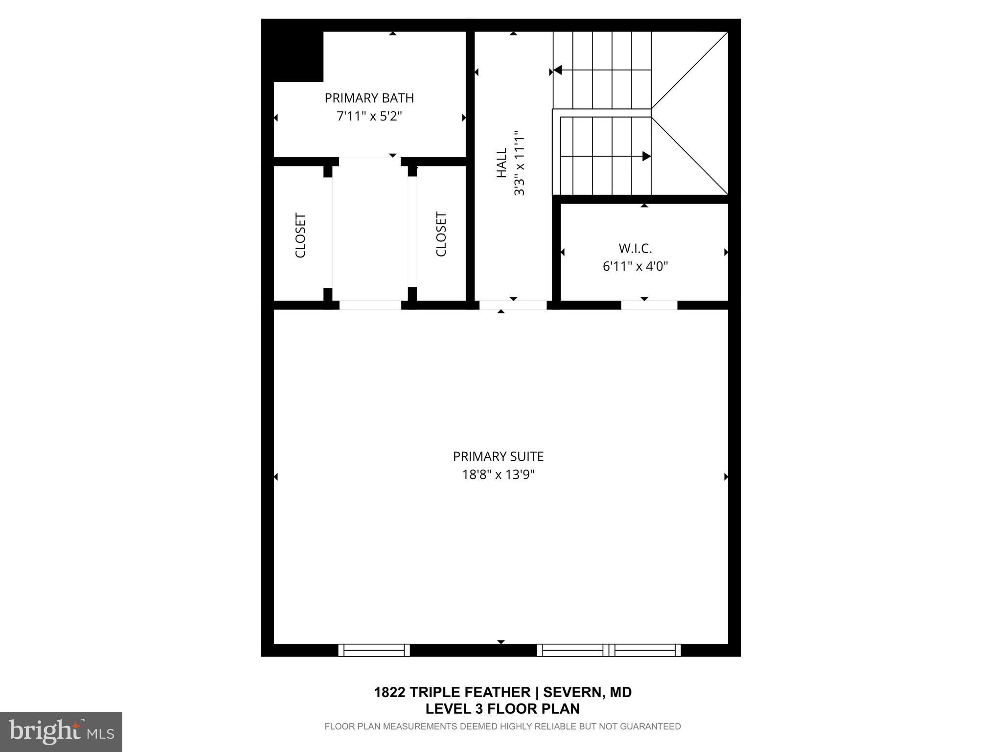 1822 Triple Feather Road, Unit 87 Severn, MD 21144 - Photo 34 of 35 Level 3 Floor Plan