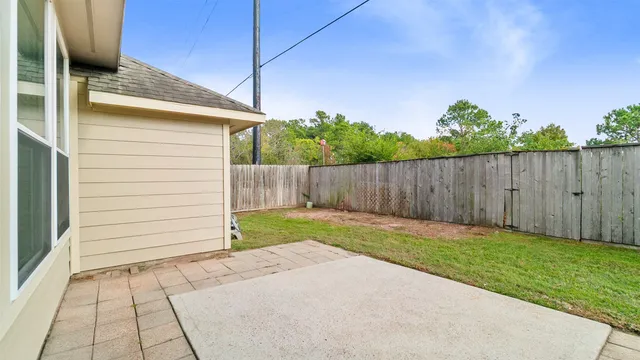 a backyard of a house