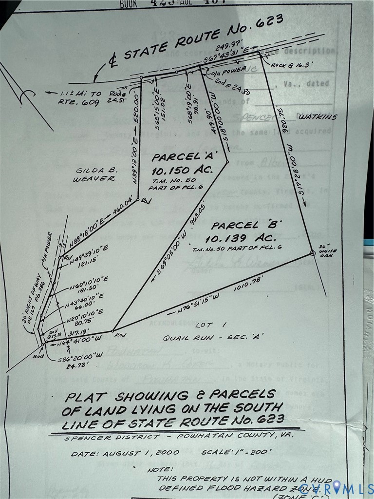 4301 Worsham Road Powhatan, VA 23139 - Photo 3 of 3 Survey map / technical document