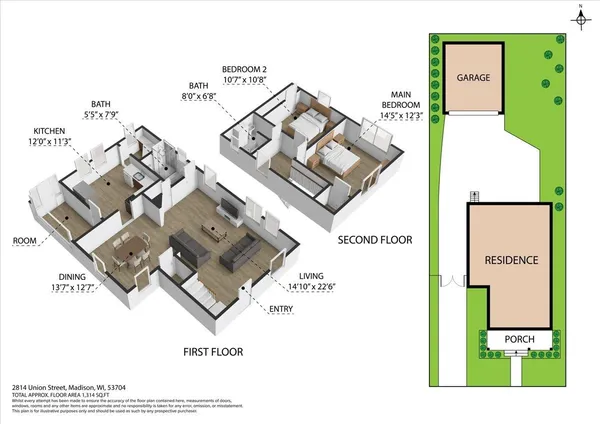 $425,000 | 2814 Union Street, Madison, WI 53704