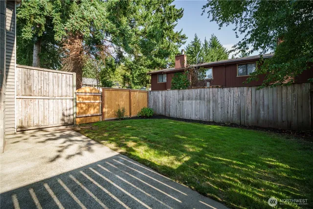 a view of a backyard