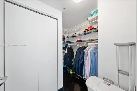 a view of a walk in closet