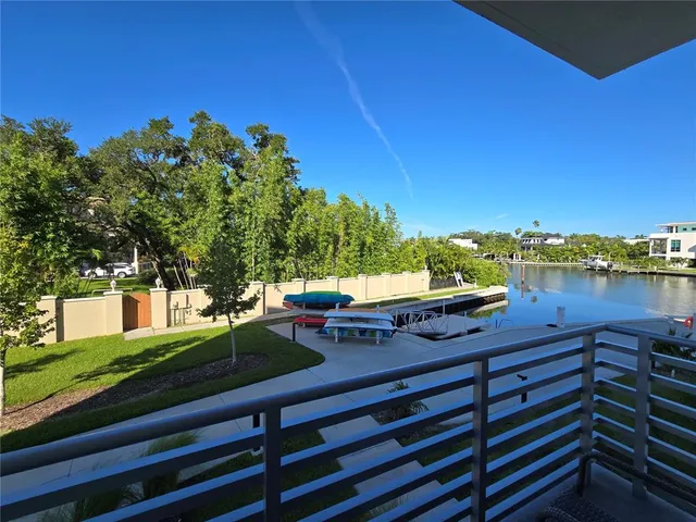 a view of a lake with outdoor space