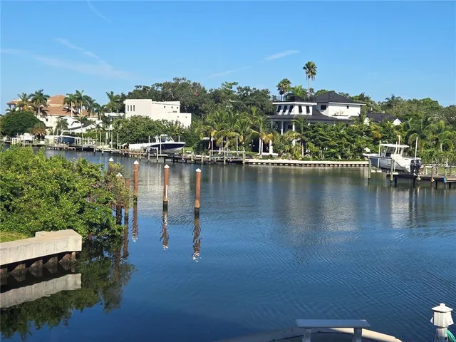 a view of a lake with a house