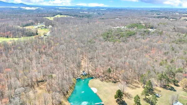 a view of lake with mountain