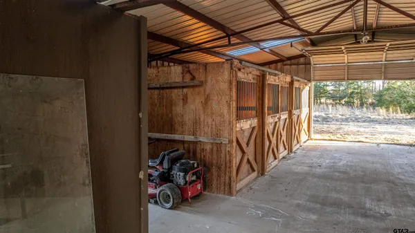 a view of a storage room