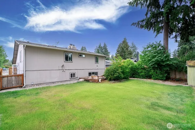 a view of a backyard with a garden