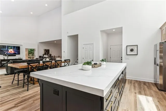 a bathroom with a double vanity sink mirror and double