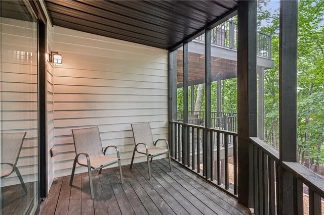 a view of a table and chairs in patio