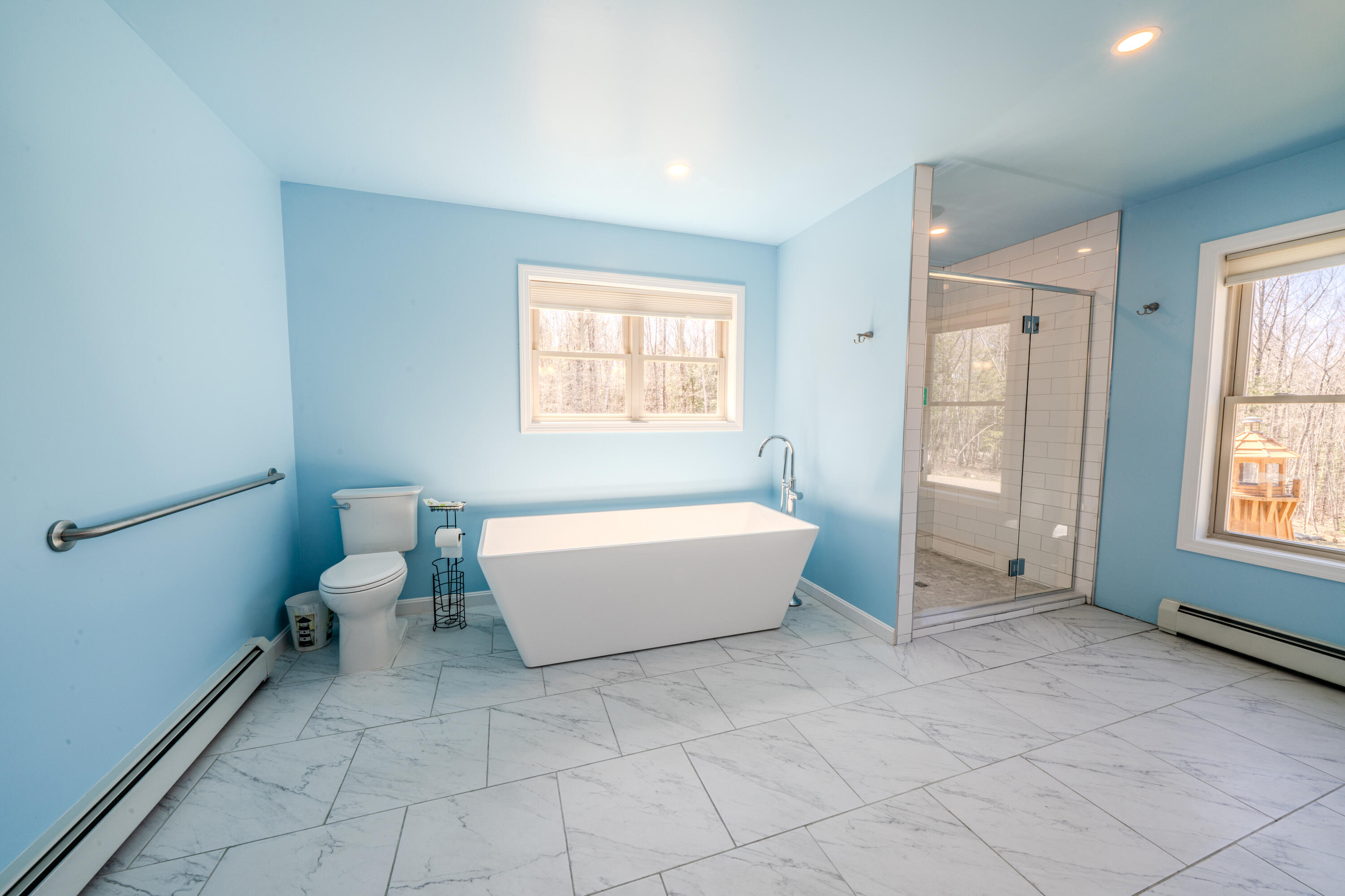 90 Troy Center Road Troy, ME 04987 - Photo 41 of 46 Primary Bath to tub and walk-in shower