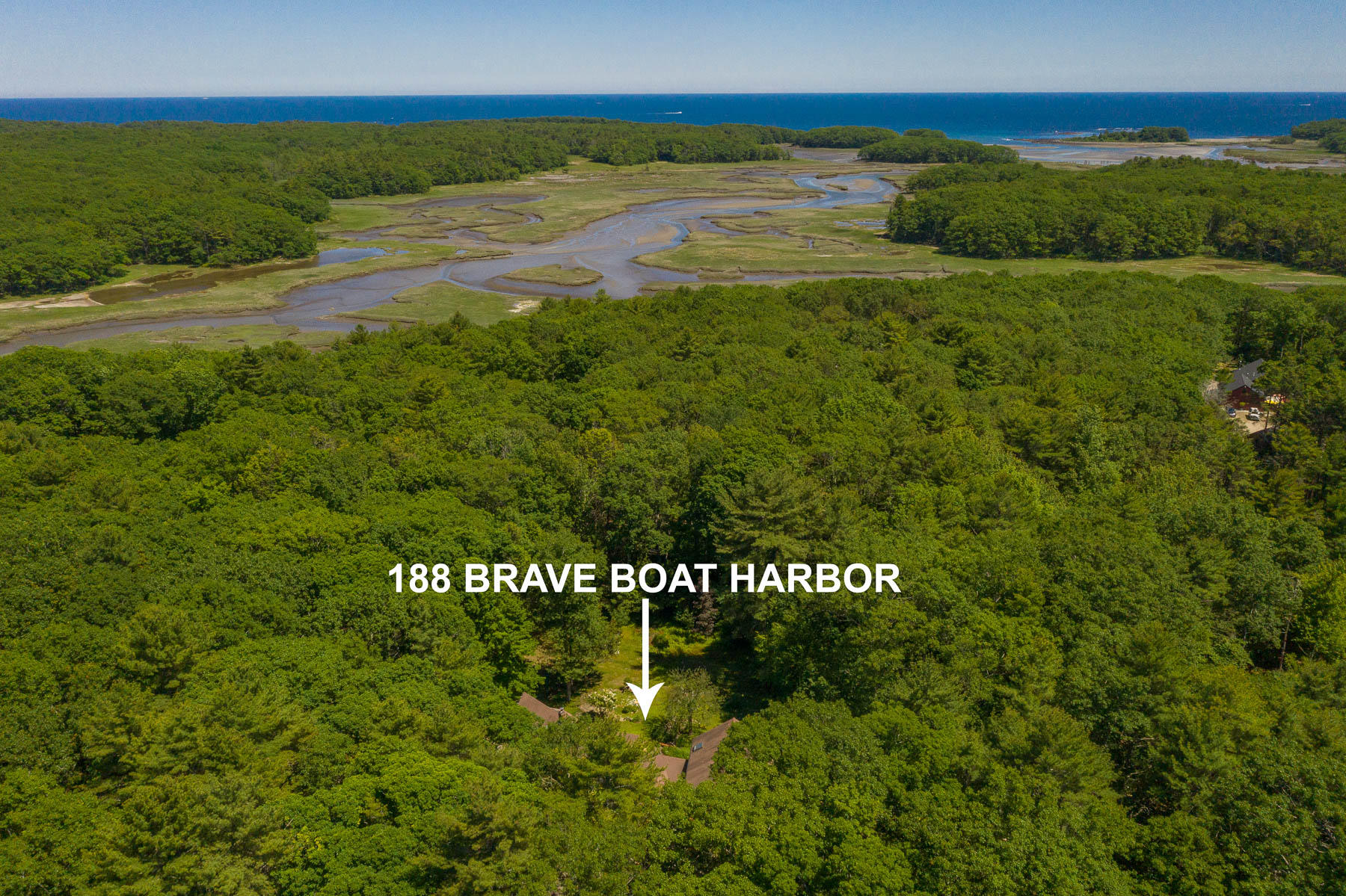 188 Brave Boat Harbor Road Kittery Point, ME 03905 - Photo 50 of 53 Aerial View Looking to Brave Boat Hrbr.