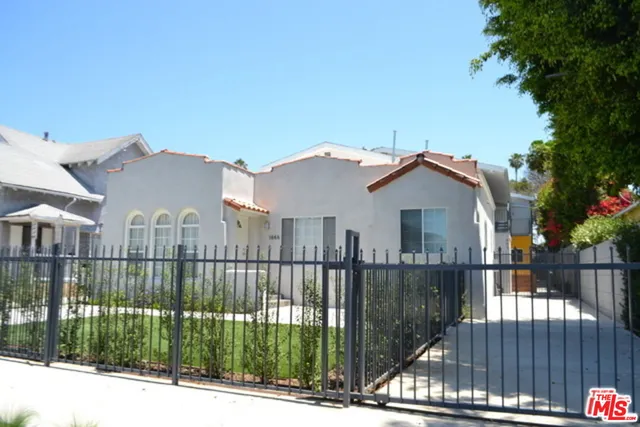 a view of a city from a balcony