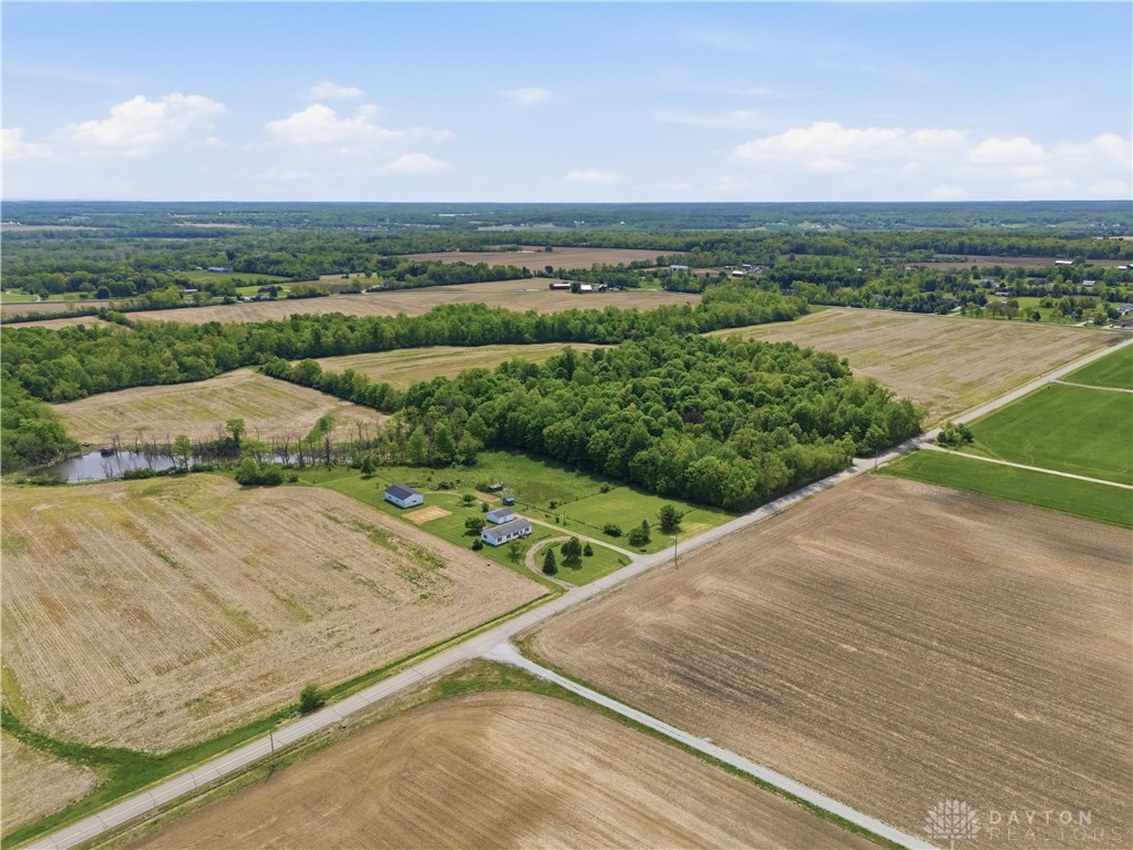 Lot 3 Penewit Road Spring Valley, OH 45370 - Photo 5 of 7 An aerial view showcases this expansive rural property with surrounding fields.