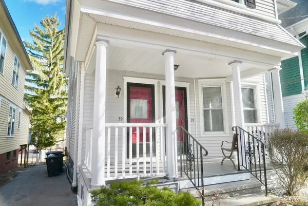a view of a house with a porch