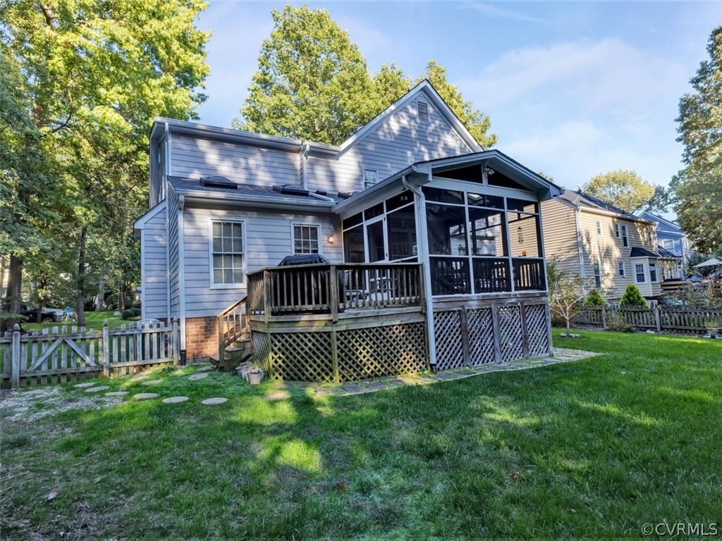 15211 Powell Grove Road Midlothian, VA 23112 - Photo 27 of 34 a view of a house with a yard and deck