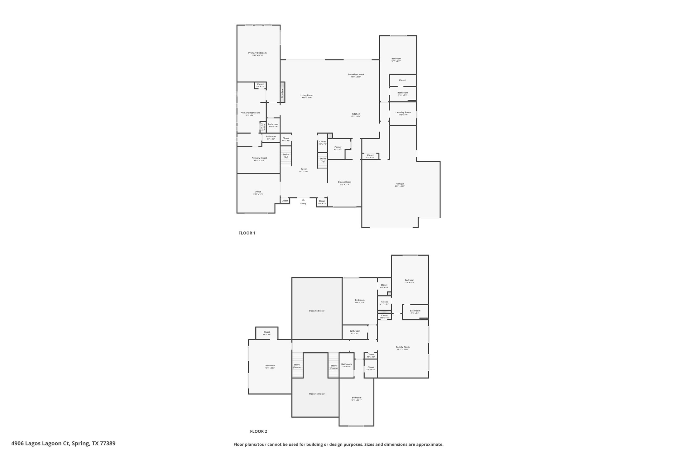 4906 Lagos Lagoon Way Spring, TX 77389 - Photo 26 of 26 a picture of floor plan