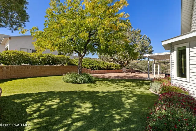 a view of a water with a mountain in the back