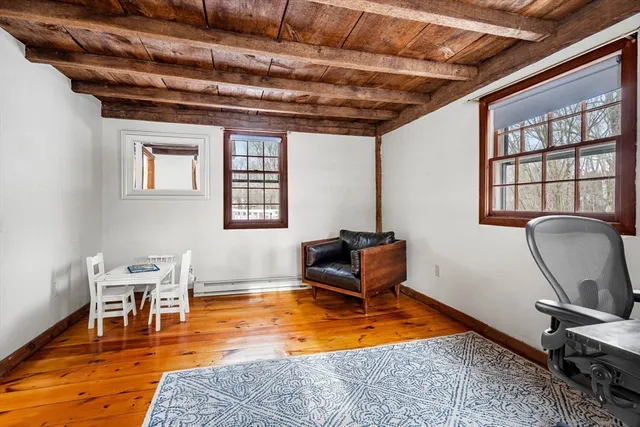 a workspace with furniture