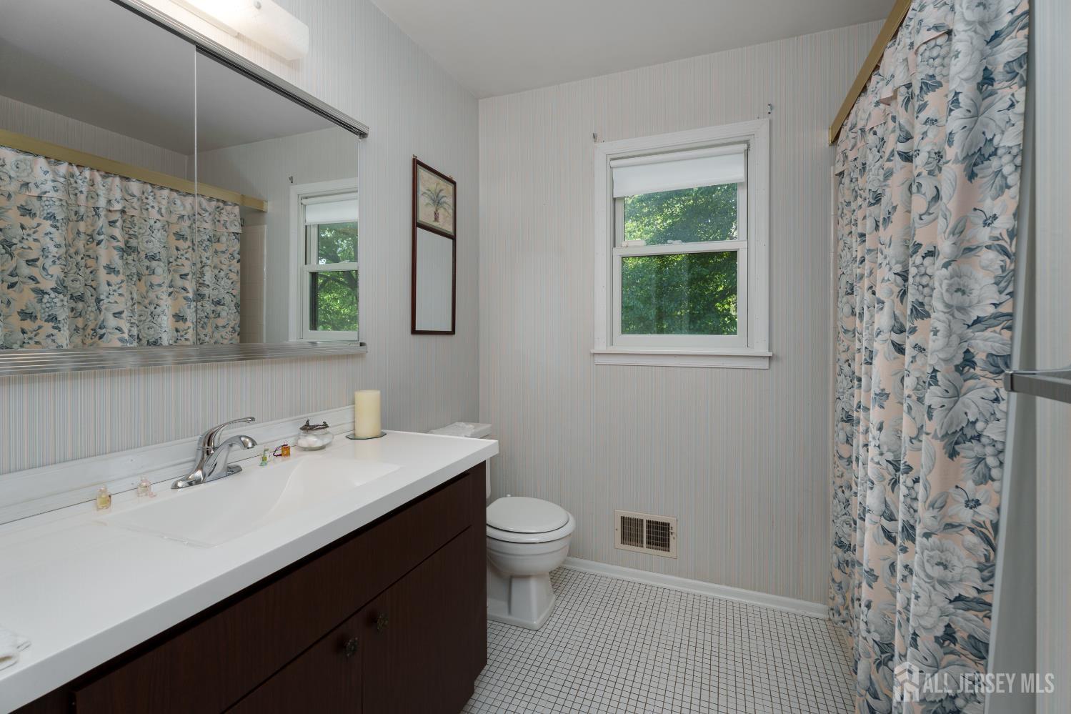 132 Fairfield Road Princeton, NJ 08540 - Photo 18 of 22 a bathroom with a sink a toilet and a mirror