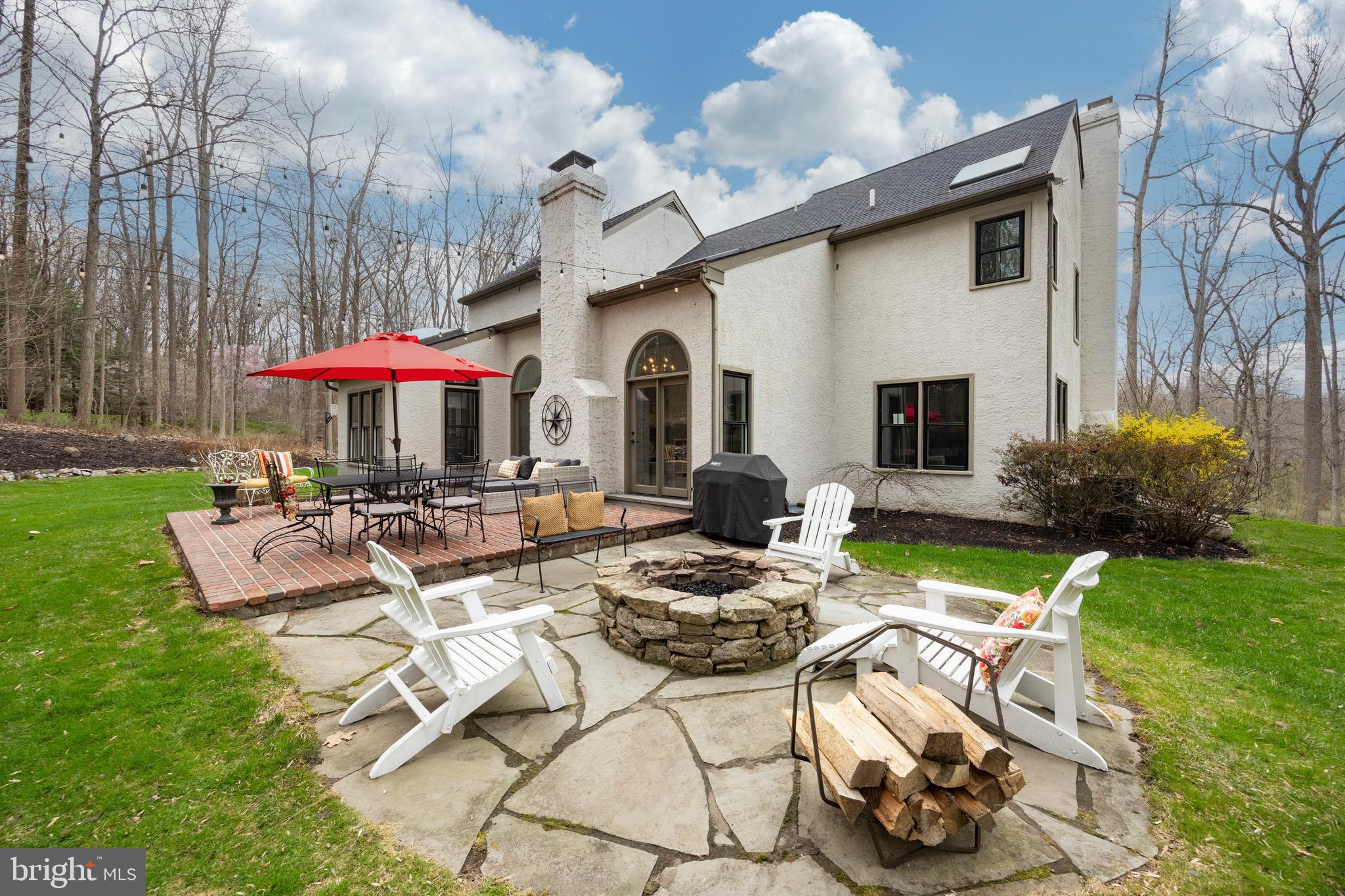 32 McLeod Pond Road Glenmoore, PA 19343 - Photo 47 of 61 Slate Patio w/ Firepit