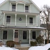a front view of a house