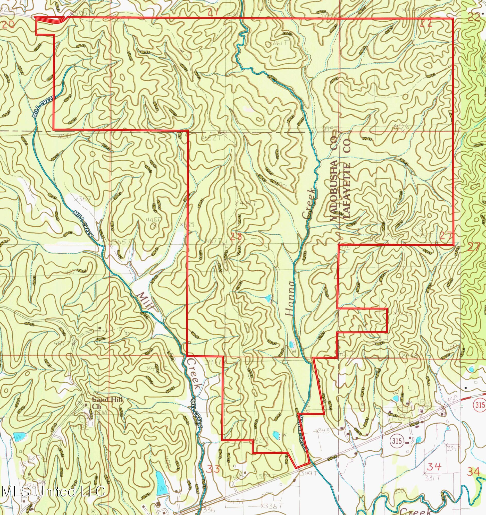 315 Off Highway Water Valley, MS 38965 - Photo 37 of 37 Lafayette 1,278.95 (WHY) Topo