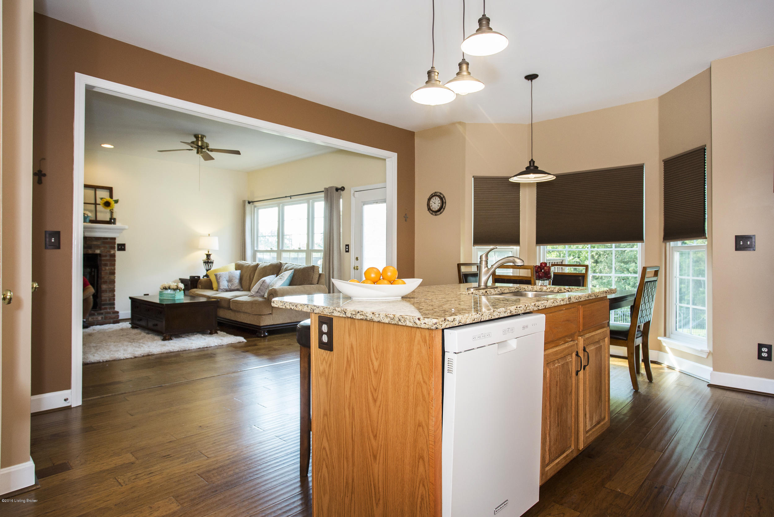 4504 Stone Ridge Road Crestwood, KY 40014 - Photo 21 of 45 Pretty Pendulum Lighting complements the work island.