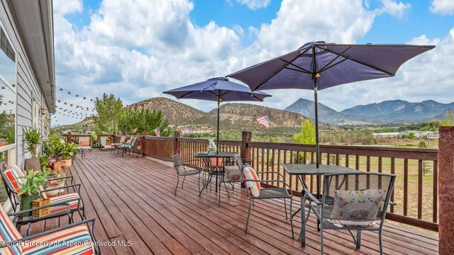 a view of a chairs in a patio