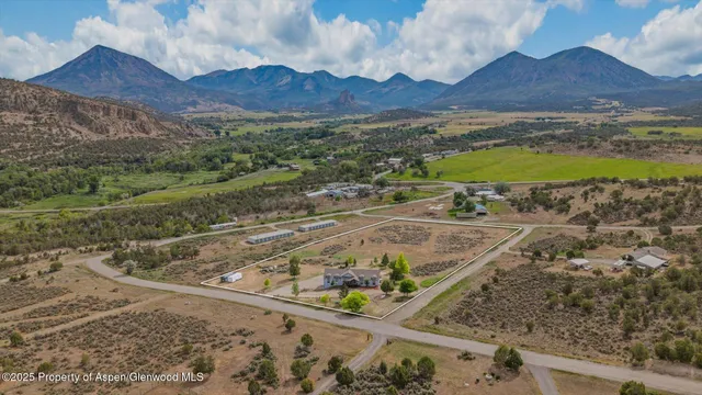 a view of a swimming pool with a mountain