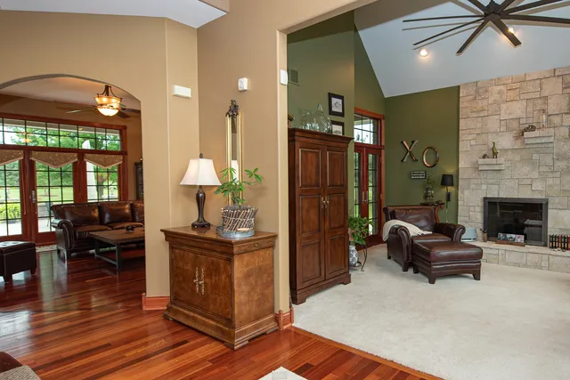 a room with furniture and a window