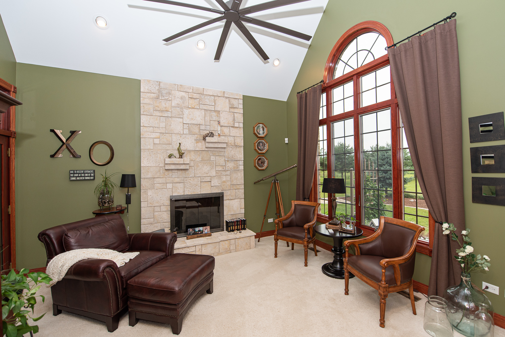 19657 West Sharp Road Elwood, IL 60421 - Photo 6 of 64 a living room with furniture and a fireplace