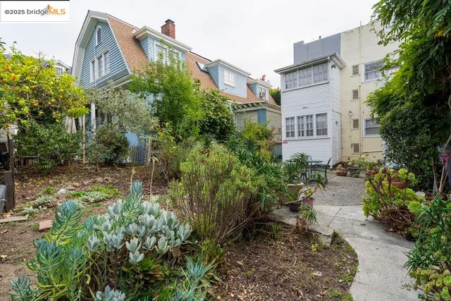 a view of a car parked in a parking lot