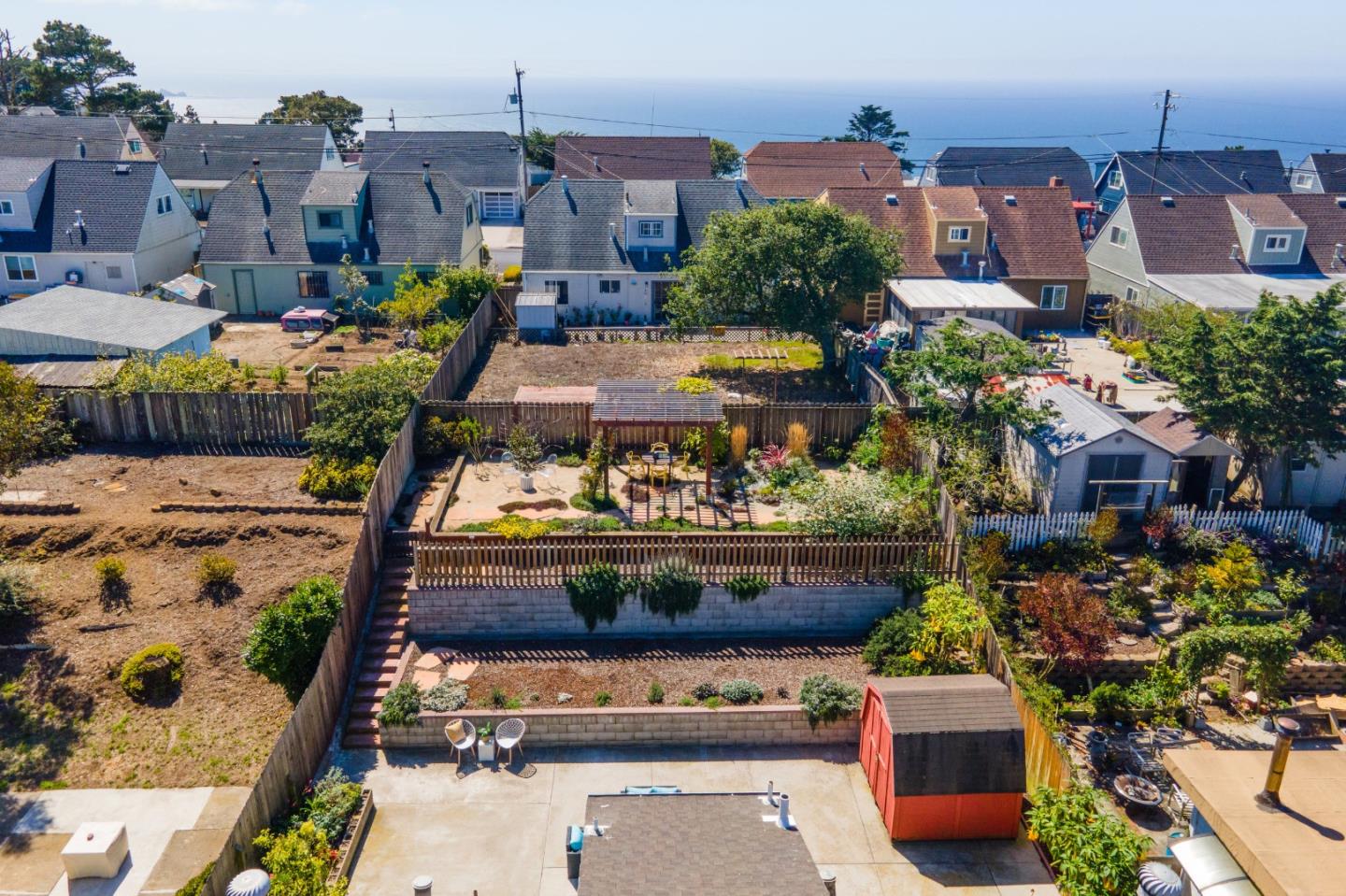 428 Glasgow Drive Pacifica, CA 94044 - Photo 13 of 13 an aerial view of a house with a garden and plants
