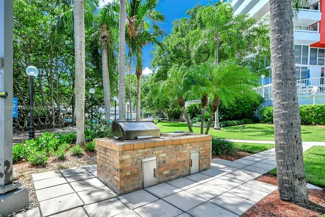 a view of a room with lots of green space