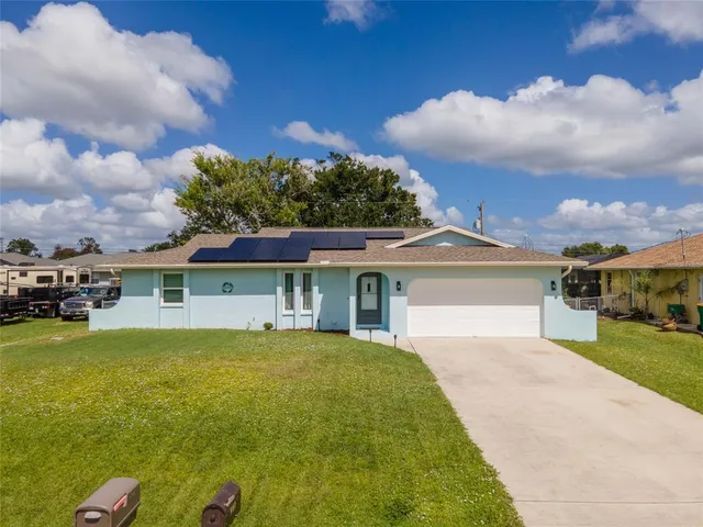 a view of a lake with a city