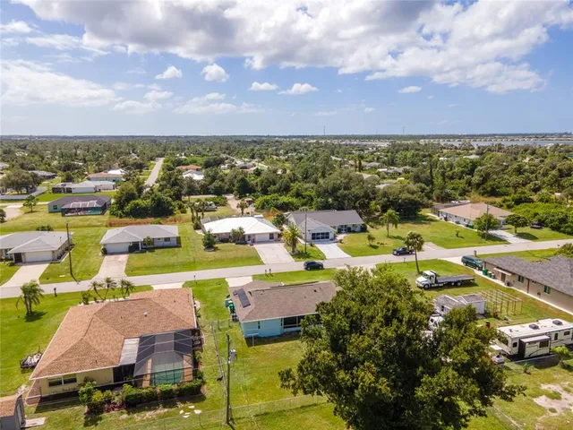 an aerial view of multiple house
