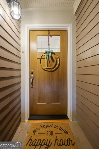 a view of an entryway door