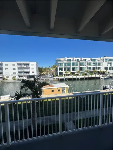a view of a balcony with city view