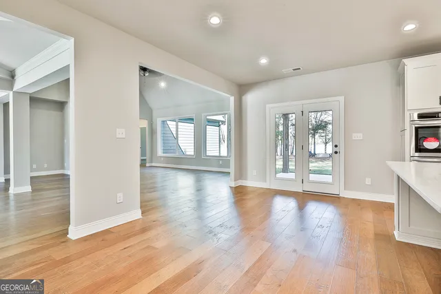 a bathroom with a bathtub and shower