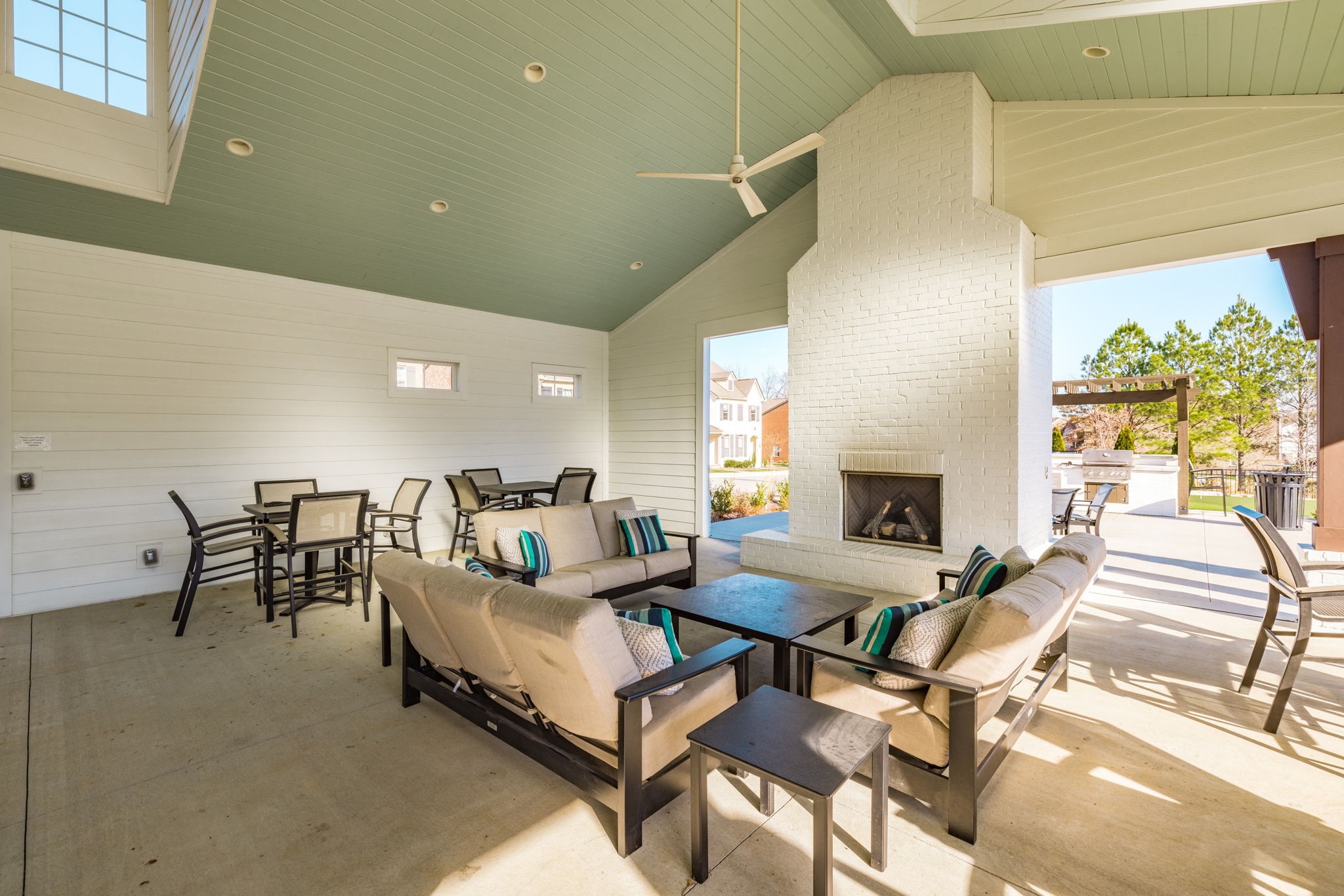 2000 Shadow Green Drive, Unit 302 Franklin, TN 37064 - Photo 18 of 19 a living room with furniture and a fireplace