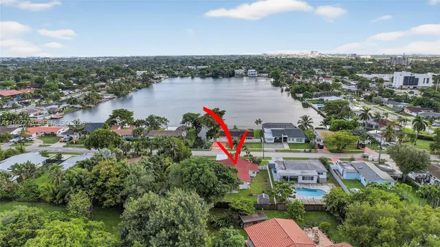 a view of a terrace with a lake