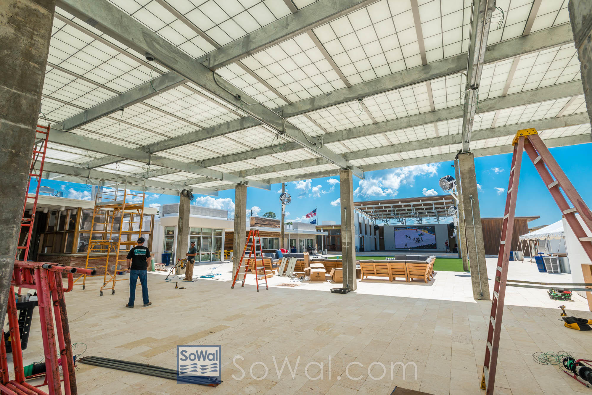 120 East Pine Lands Loop, Unit B Inlet Beach, FL 32461 - Photo 24 of 36 a view of a gym with the view of the building