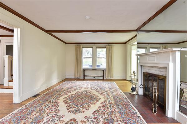 284 Pond Street Boston, MA 02130 - Photo 5 of 27 a living room with a fireplace and a rug