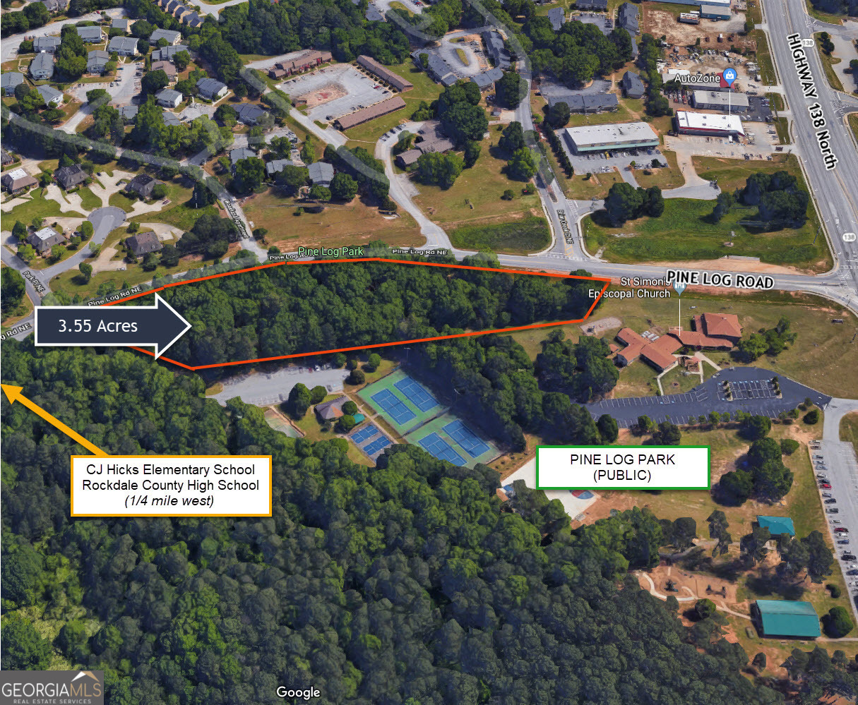 1451 Pine Log Road Northeast Conyers, GA 30012 - Photo 2 of 2 an aerial view of residential houses and street