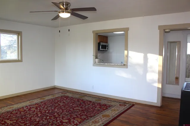 an empty room with a window