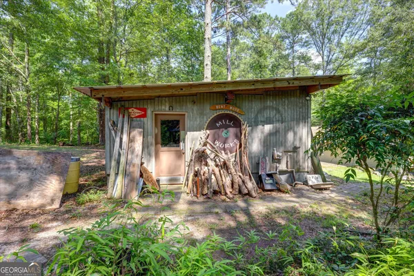 a house view with a garden space