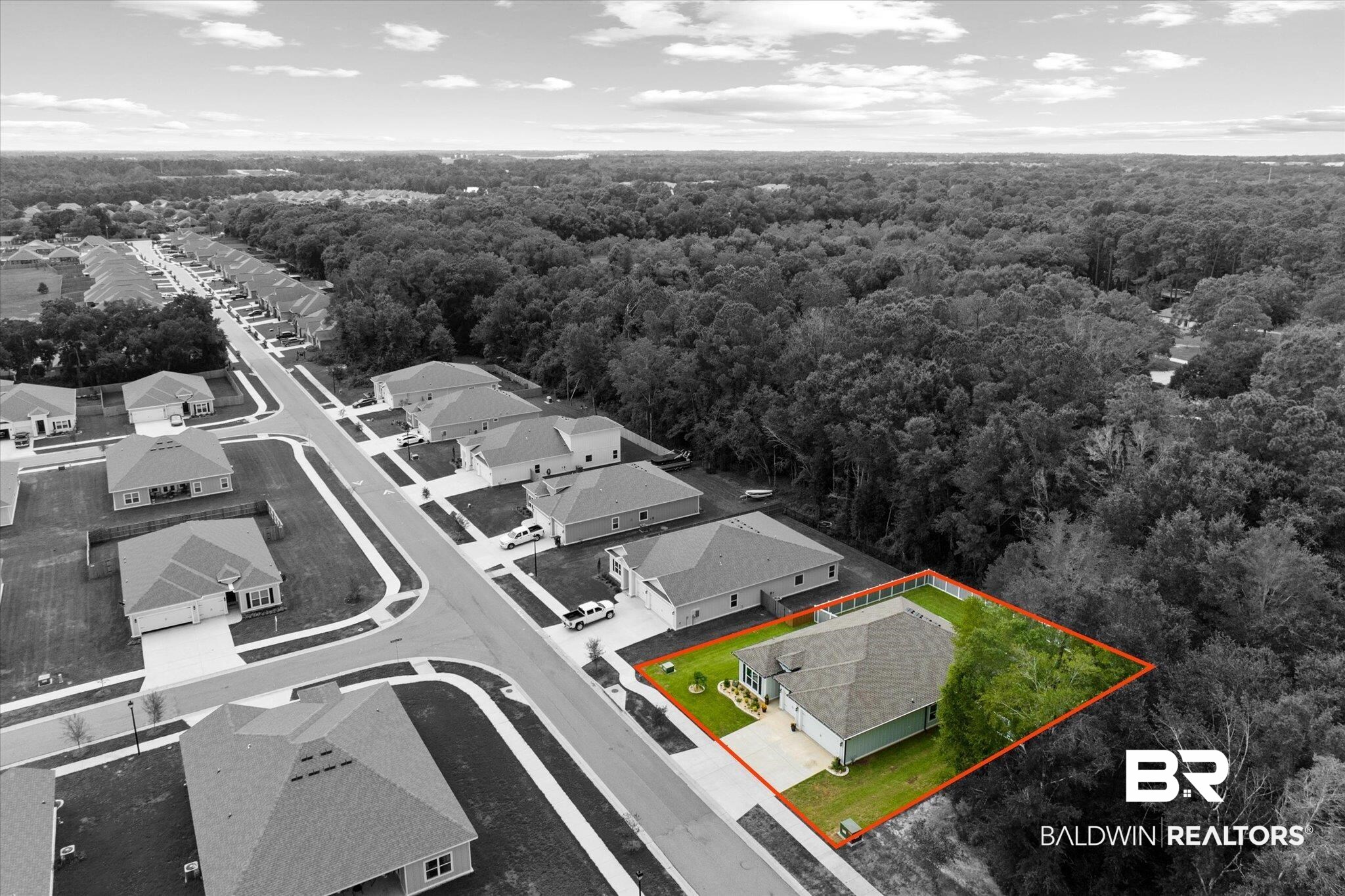 263 Bronze Street Fairhope, AL 36532 - Photo 40 of 47 View of aerial view at dusk