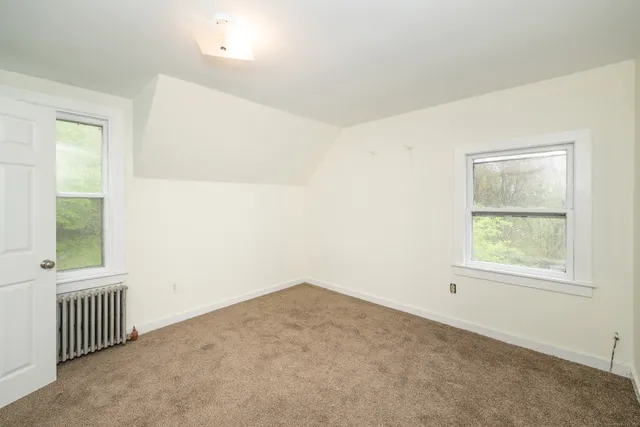 an empty room with a window