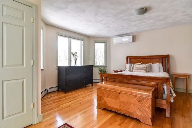 a aerial view of a house with garden